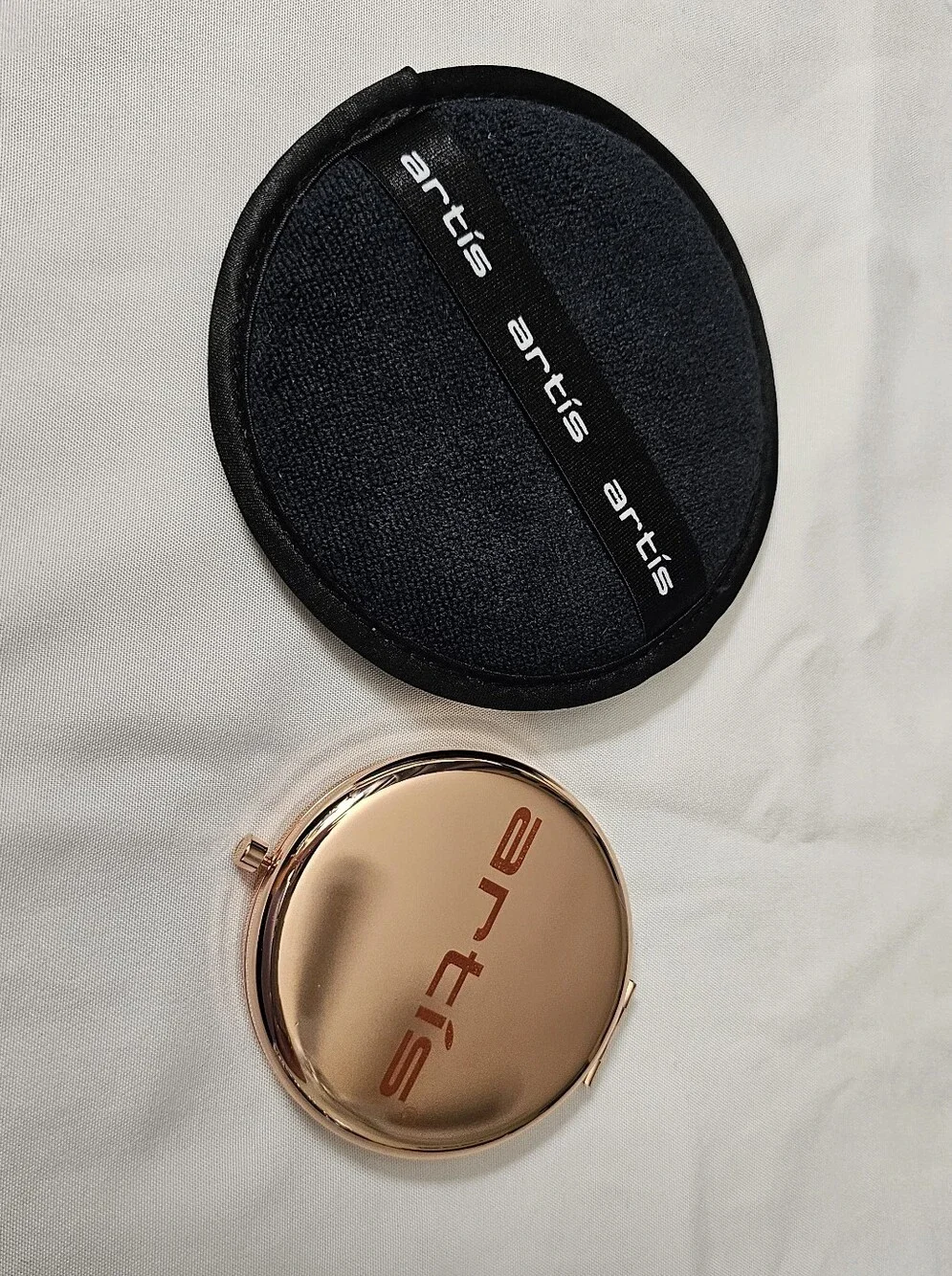 Artis Brush Double makeup cosmetic bag cleaning pad and compact mirror bundle